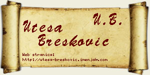 Uteša Brešković vizit kartica